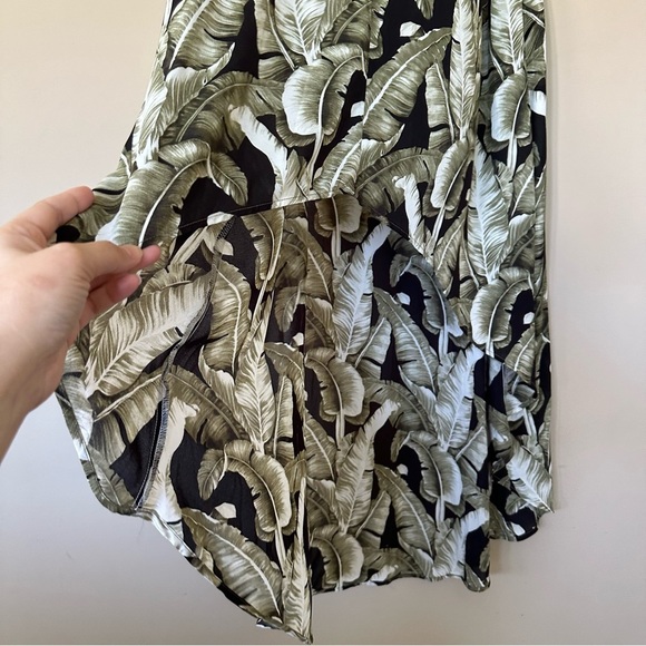 NWOT Buddy Love S/M Sleeveless Palm Leaf Dress Tropical V-Neck Spring Summer - Picture 5 of 8